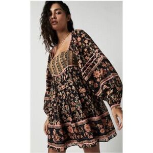 Free People Endless Afternoon Babydoll Dress Puff Balloon Dress Sz M
